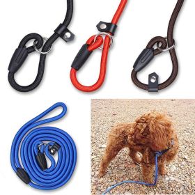 High Quality Pet Dog Leash Rope Nylon Adjustable Training Lead Pet Dog Leash Dog Strap Rope Traction Dog Harness Collar Lead (Color: Blue)